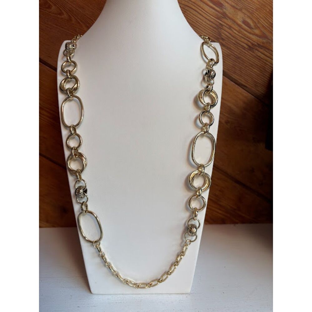 Chico's Gold-Tone Statement Necklace 38"
